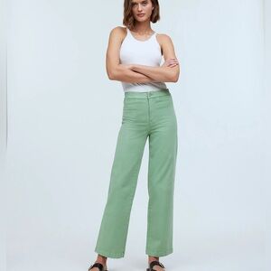 Madewell The Emmett Wide-Leg Crop Pant: Welt Pocket Edition Size 30